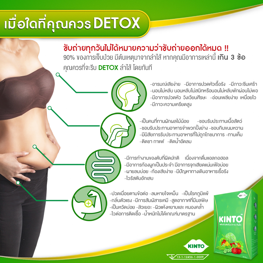 ดีท็อก คินโตะ (Kinto) ลดน้ำหนัก โฉมใหม่ โปรส่งฟรี EMS