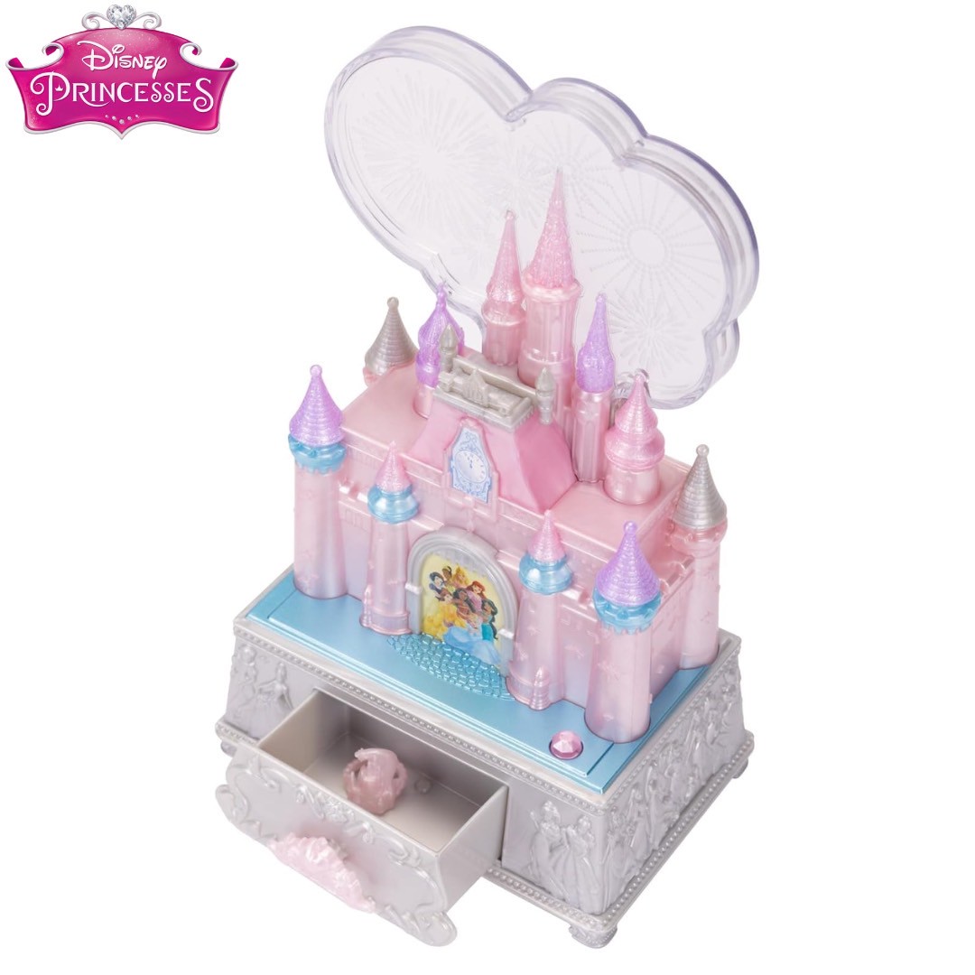 นำเข้า 🇺🇸 กล่องเครื่องประดับ Disney Princess Jewelry Box for Girls พร้อมดนตรีและการแสดงแสงสี ราคา 2,290 บาท