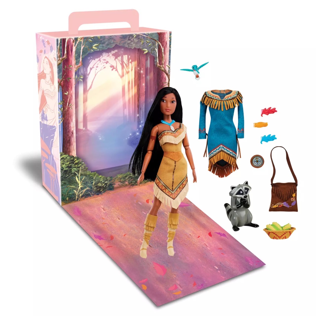 นำเข้า 🇺🇸 เซ็ทตุ๊กตาโพคาฮอนทัสและกิจกรรมระบายสีPocahontas Disney Story Doll 11" ราคา 1,590 บาท