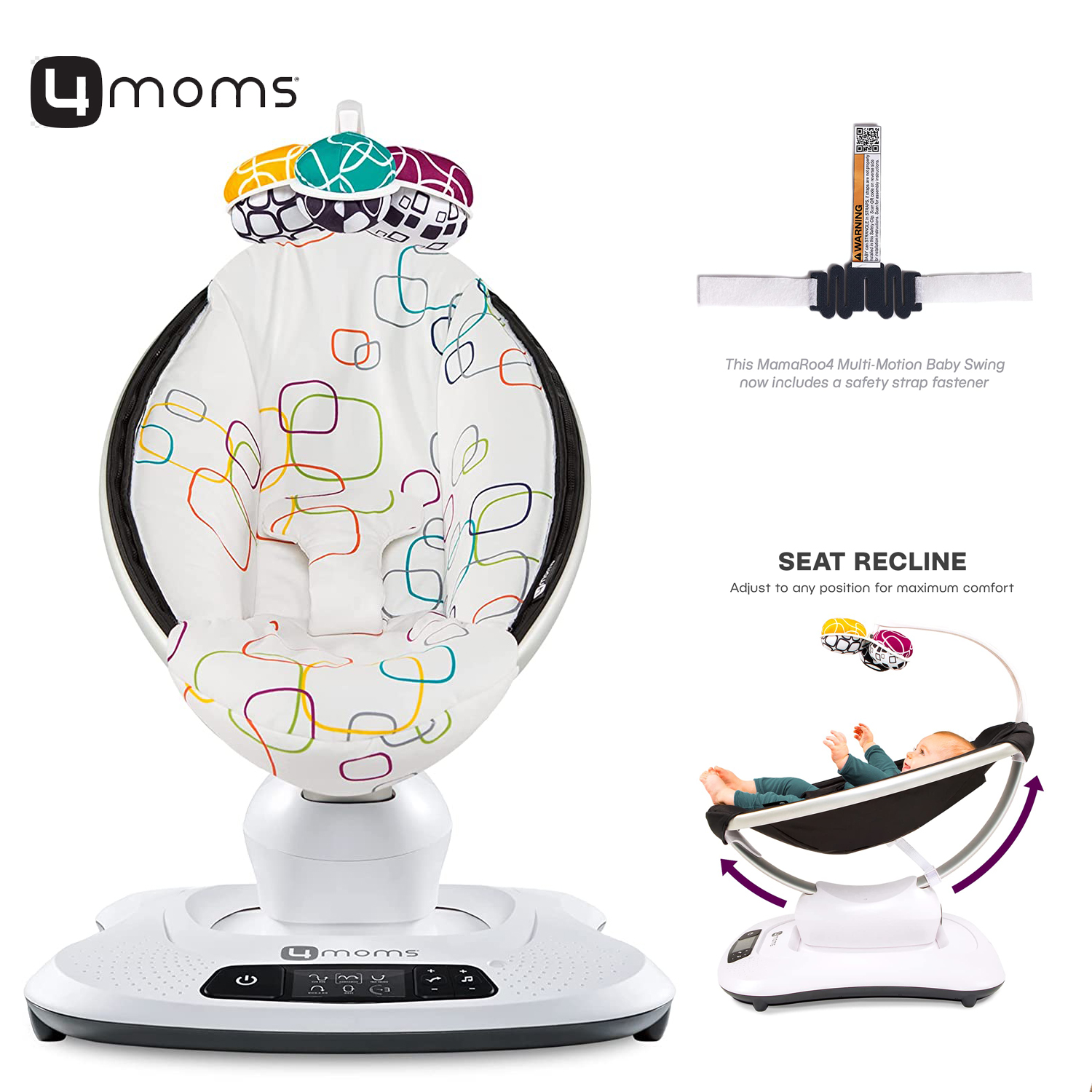 เปลกล่อมยอดฮิตท๊อปรีวิว 4moms - mamaRoo, Baby Swing, Grey Classic US VERSION ราคา 15,900บาทค่ะ