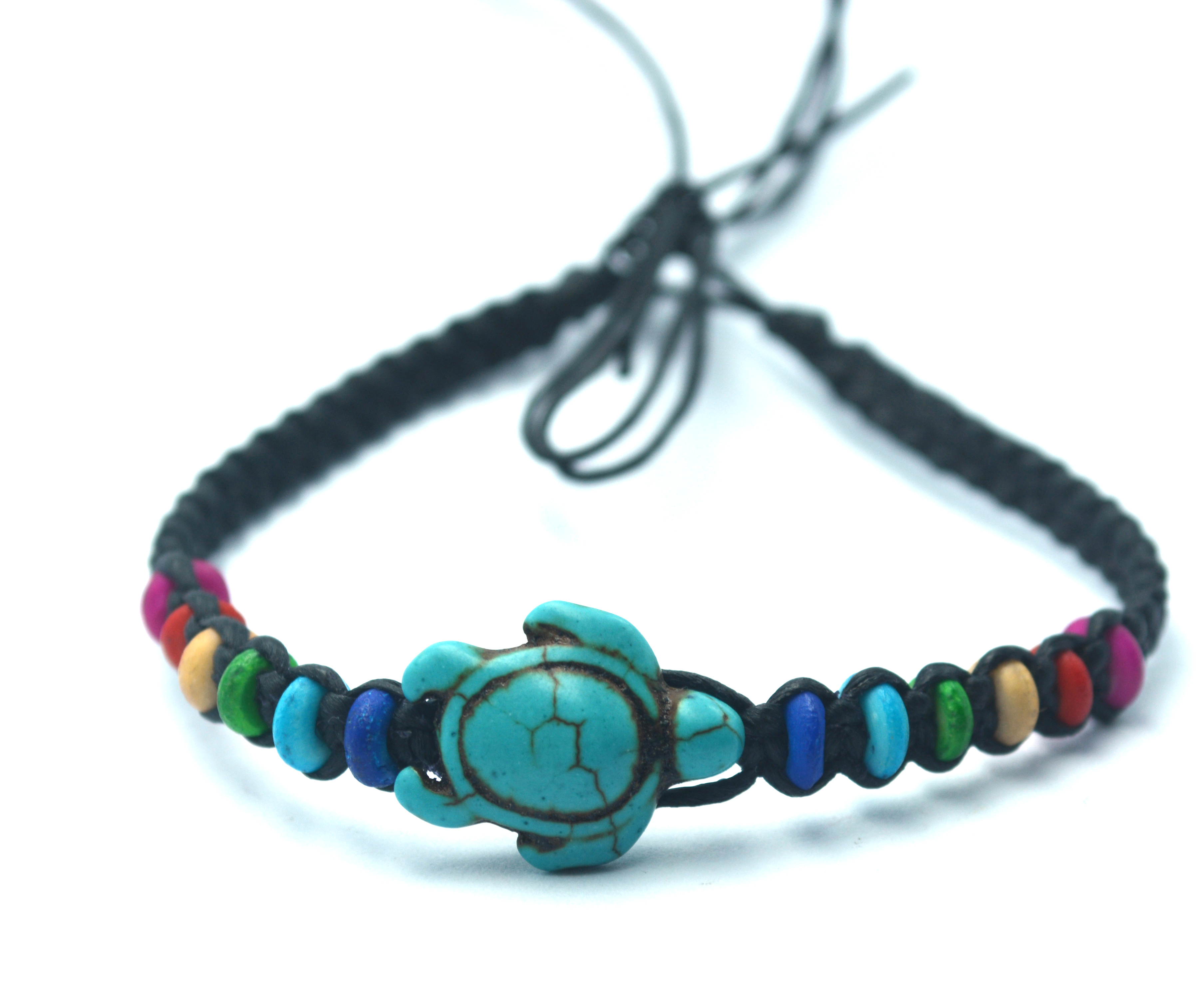 กำไลเชือกถักหินค้อยส์หัวกะโหลกฟ้า