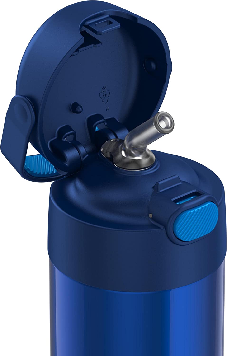 กระติกดูดน้ำแตนเลสหุ้มฉนวนสุญญากาศยี่ห้อ Thermos ของแท้ขนาด 12 ออนซ์ ลาย Blue ราคา 990 - บาท