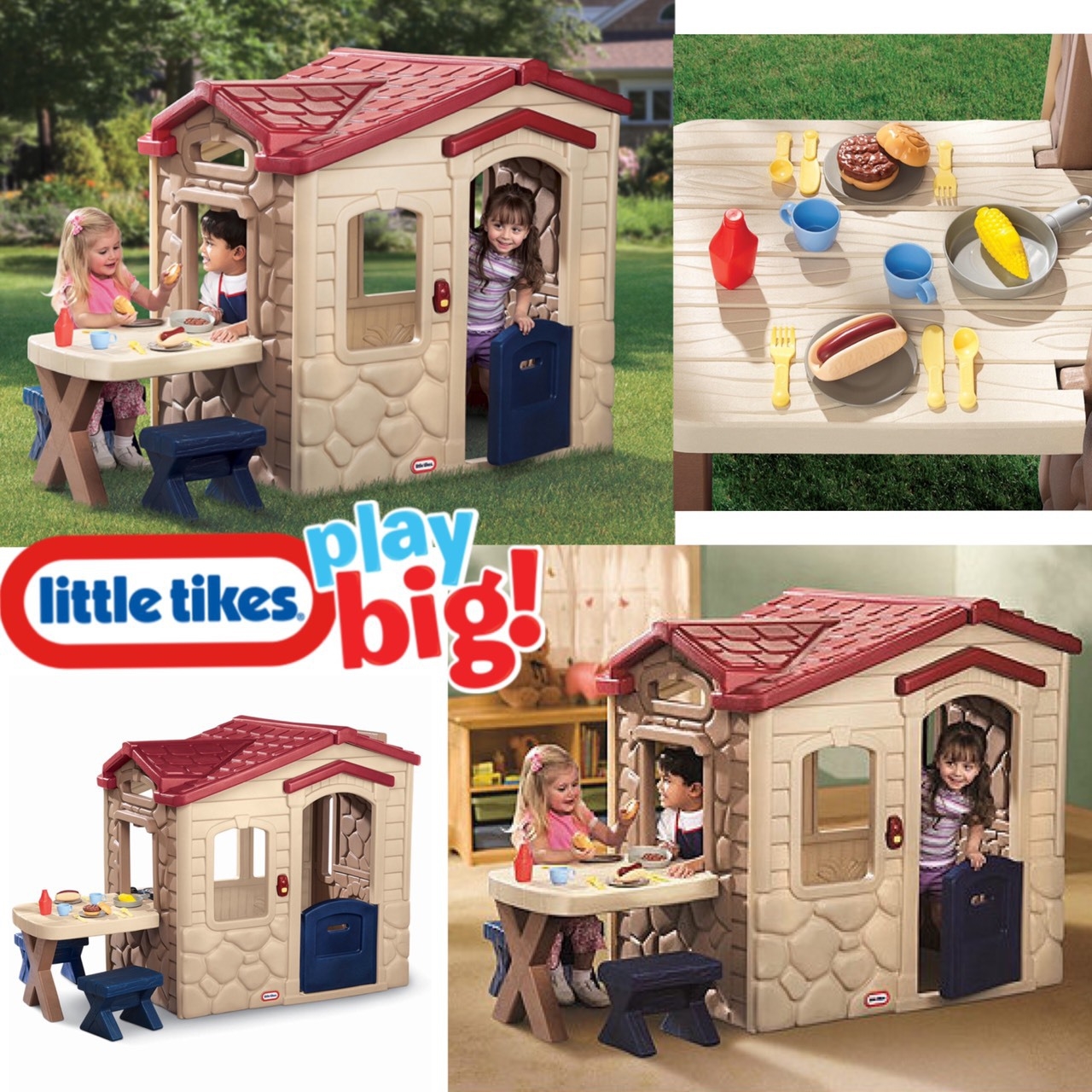 พร้อมส่ง! บ้านเด็ก หลังใหญ่ Little Tikes Picnic on the Patio Playhouse ราคา 25,000 บาท Made in USA!