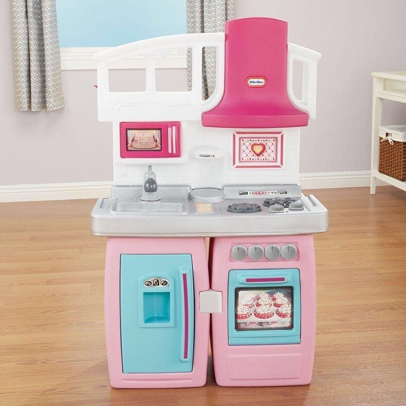 พร้อมส่ง👩🏻🍳ชุดครัว Little Tikes Bake N Grow Kitchen ครัว 2in1 สามารถยืด หด ได้ตามความต้องการ สีชมพู ราคาพิเศษ 4,900.- ชุดครัวเต็มรูป