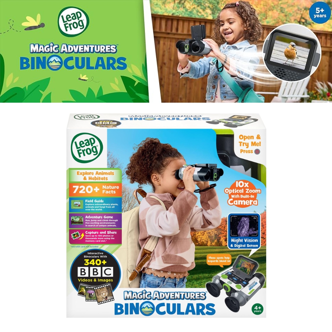 นำเข้า 🇺🇸 🔭 จับภาพสัตว์ป่าในความมืด🦉🌕 LeapFrog Binoculars มาพร้อมฟังก์ชัน Night Vision ให้ลูกคุณถ่ายรูปการค้นพบสุดว้าวได้ทั้งกลางวันและกลางคืน 🌞🦜 ราคา 3,290 บาท ไม่รวมค่าส่ง