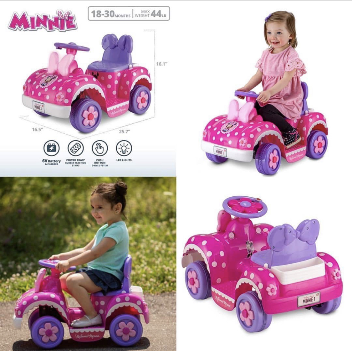 Disney Minnie Mouse Toddler Rice-on Toy by Kid Trax