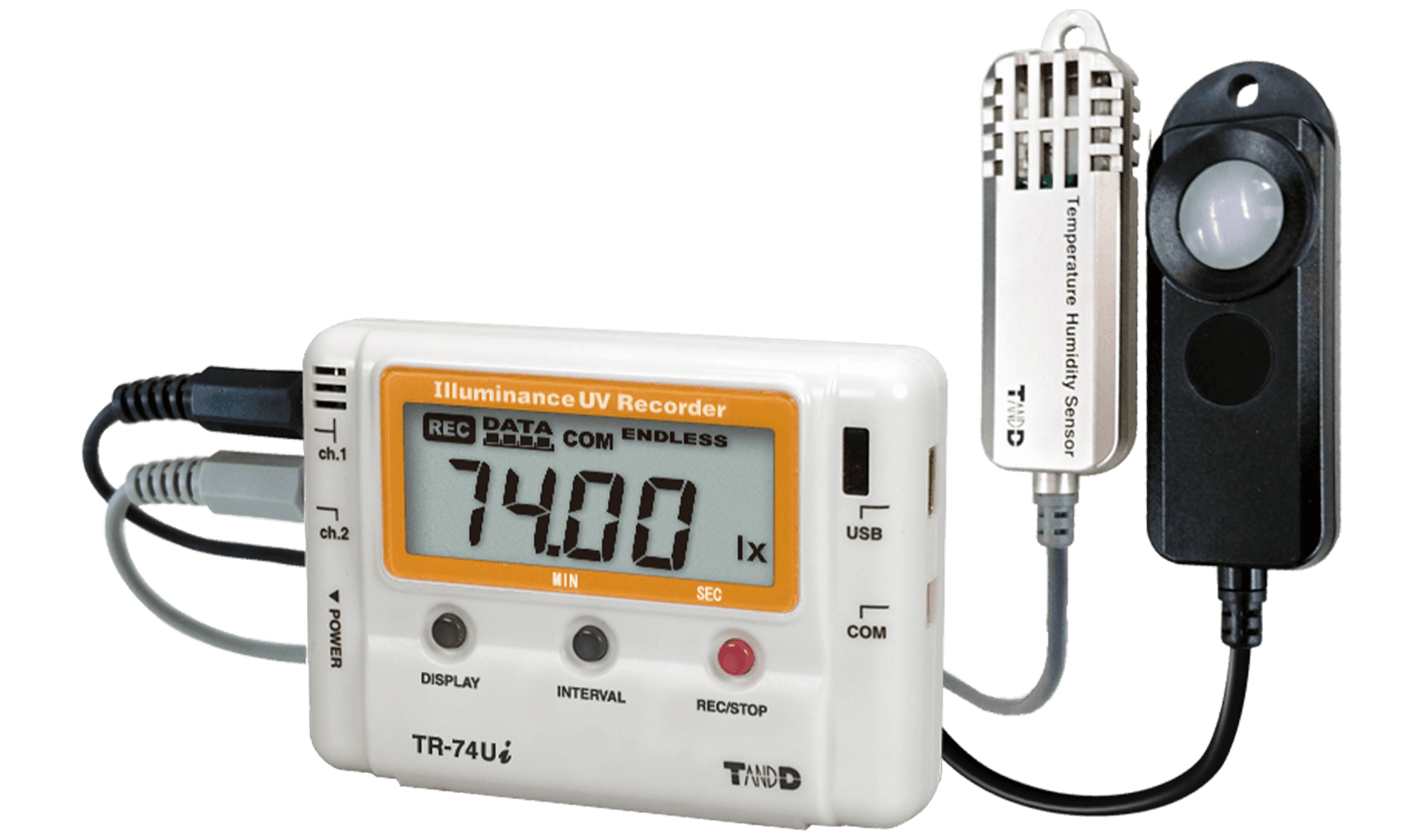 T&D รุ่นTR-74Uiเครื่องวัดและบันทึกข้อมูลอุณหภูมิ แสงยูวี,Temperature hygrometer data logger