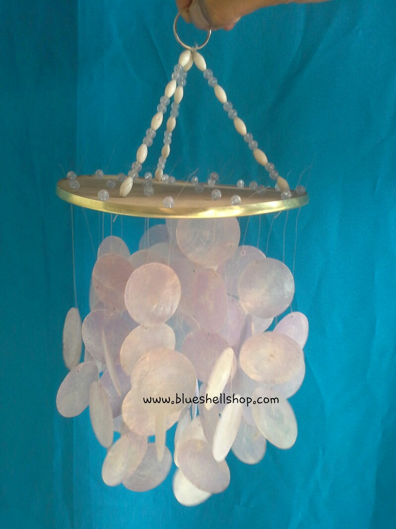 โมบายหอยกระดิ่งสีชมพู