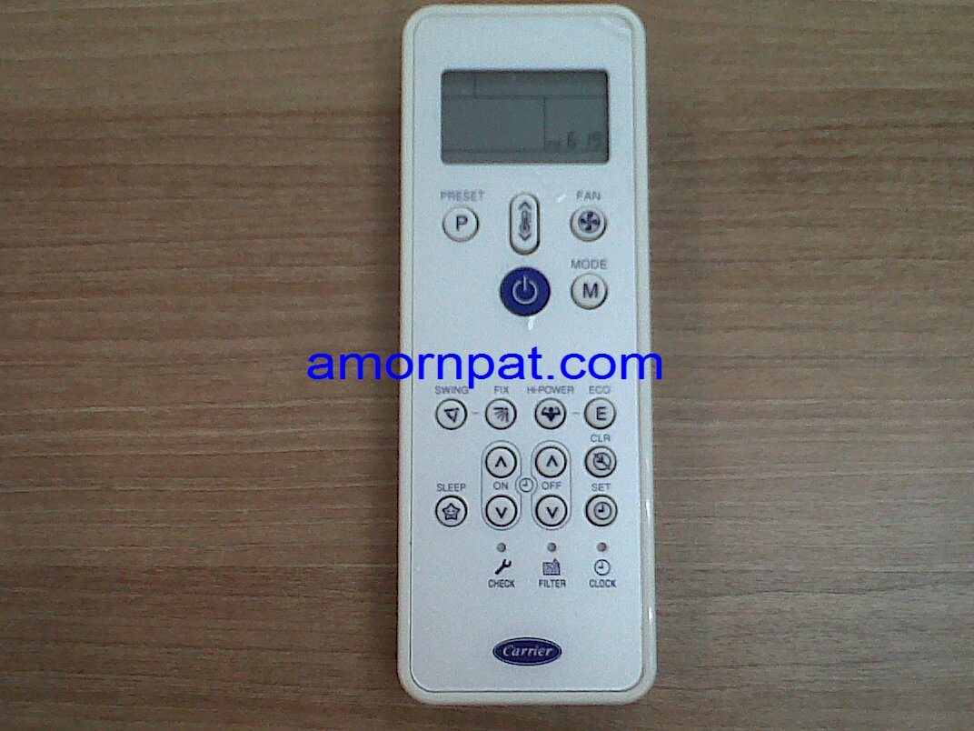 Remote รีโมท อะไหล่ สำหรับ เครื่องปรับอากาศ แคเรียร์ Carrier