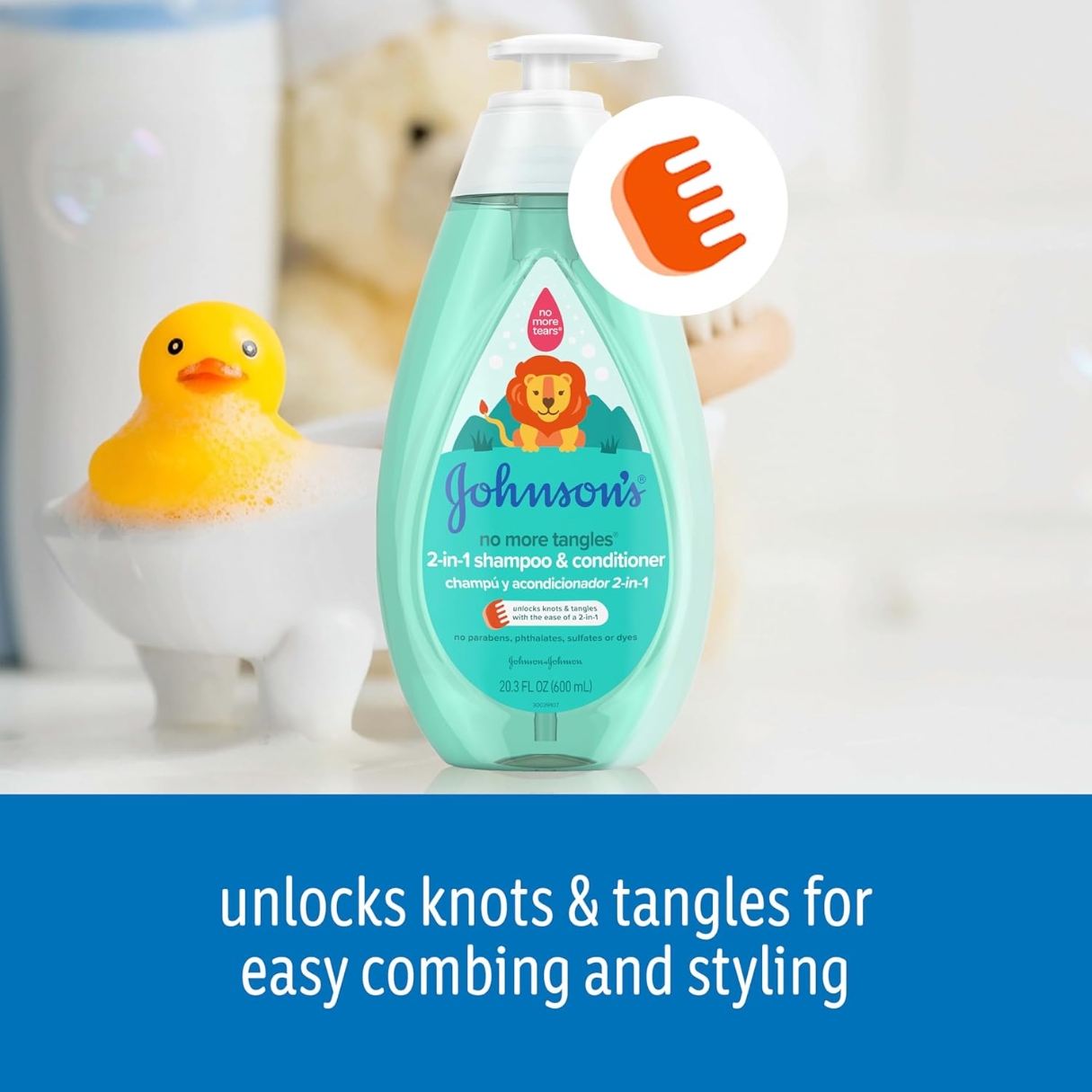 นำเข้า US จบทุกปัญหาด้วย Johnson's Kids No More Tangles 2-in-1 Detangling Shampoo & Conditioner สูตรอ่อนโยนพิเศษ 💚🌿