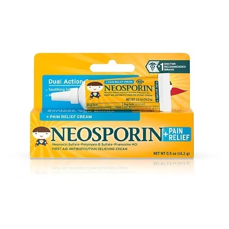 พร้อมส่ง💯Neosporin💯 สูตร cream + Pain Relief Cream for Kids0.5oz ราคา 390.- บาท