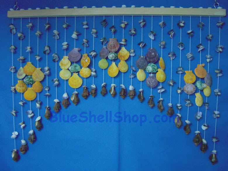 ม่านโค้งสั้นดอกไม้สลับหอยม่วง