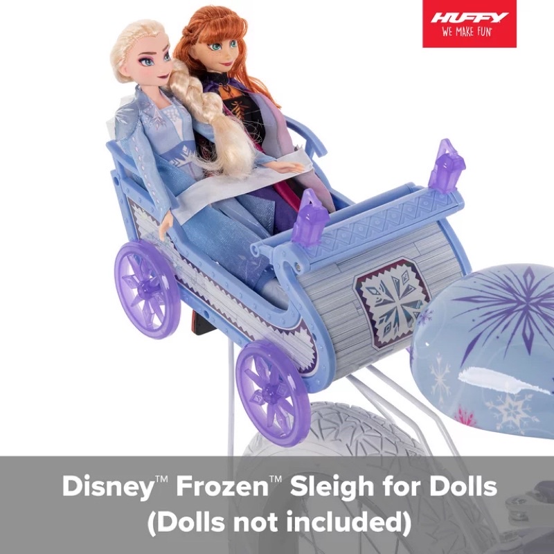 นำเข้า🇺🇸 จักรยานเด็กลายเจ้าหญิงดิสนี่ย์ โฟรเซ่น Disney Frozen 12" Girls Bike with Doll Carrier by Huffy ขนาดล้อ 12 นิ้ว