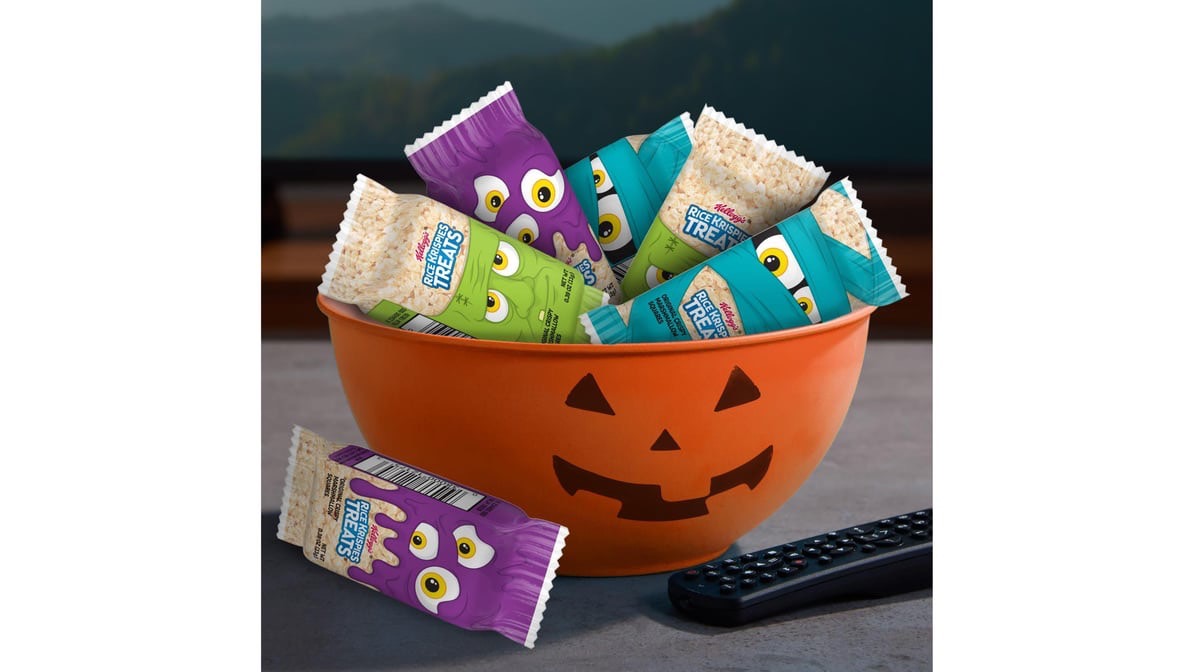 นำเข้า🇺🇸 ขนมฮาโลวีน🎃 ข้าวพองกรอบ แพค100 ชิ้น Kellogg's Rice Krispies Treats Halloween Mini Squares (100 ct.) ราคา 1,990 บาท