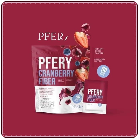 PFER ไฟเบอร์ PFERY Cranberry Fiber พีเฟอร์รี่ แครนเบอร์รี่ ไฟเบอร์