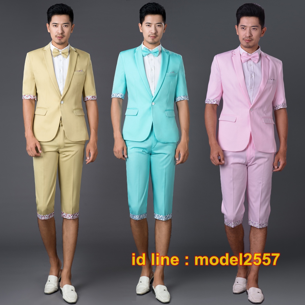 JM6102007 ชุดเสื้อสูทงานเลี้ยงผู้ชายสูทกางเกงขาสั้น (pre) JM6102007 ชิ้น