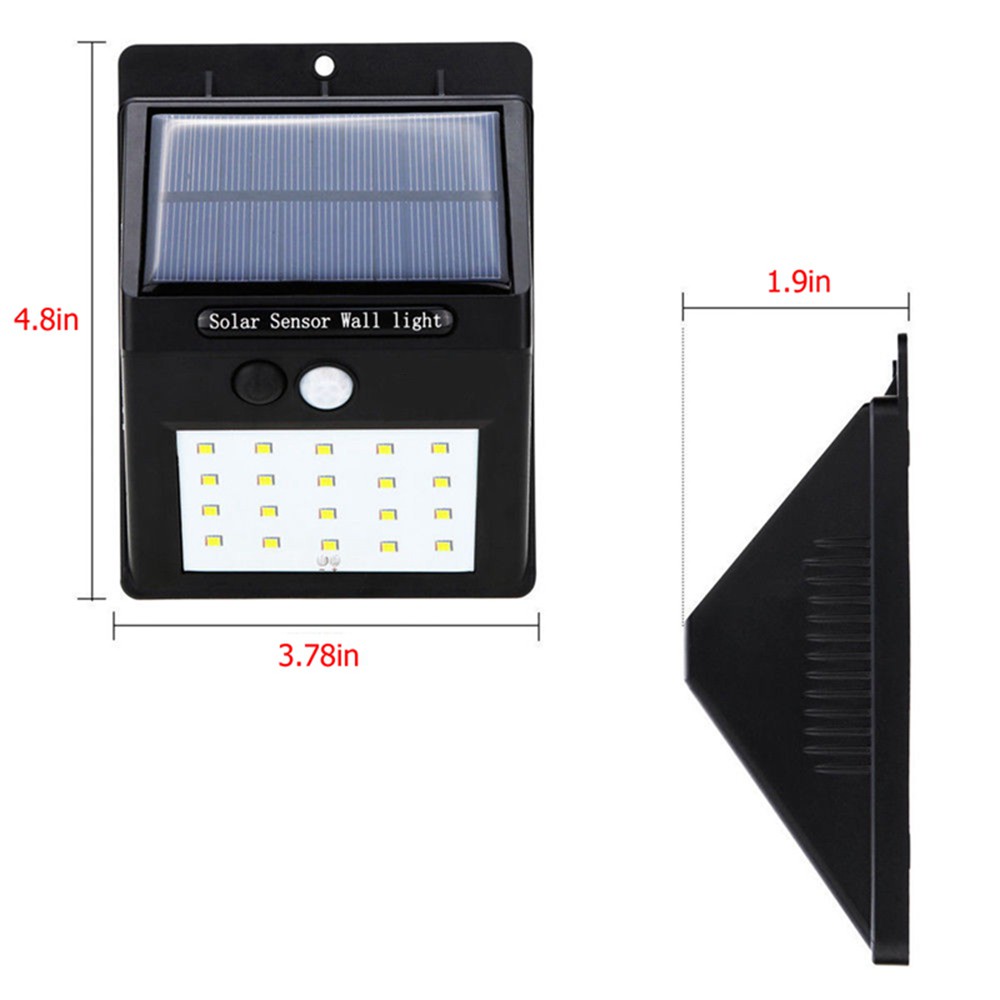 โคมไฟโซล่าเซลแบบติตตั้งผนัง LED 28 ดวง กันน้ำ#2120-1295-58-610819