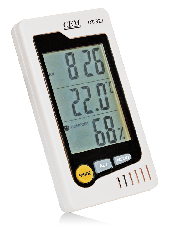 CEM รุ่นDT-322เครื่องวัดความชื้นและอุณหภูมิ,Digital Thermo-Hygro Meter,Temp.range:0～50°C/32～120°F