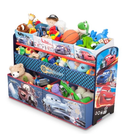 Disney Pixar's Cars Deluxe 9-Bin Toy Organizer ชั้นเก็บของเด็ก ลายคาร์ส ขนาดใหญ่ ชั้นเก็บของ 9 ช่อง
