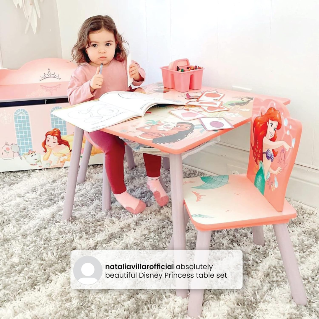 นำเข้า 🇺🇸 ชุดโต๊ะและเก้าอี้เด็ก Delta Children Kids Table and Chair Set with Storage ลาย Disney Princess ราคา 3,990 บาท