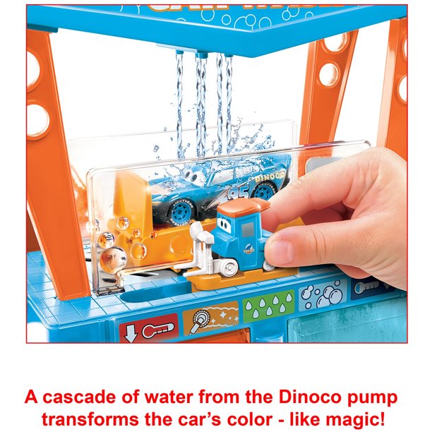 Disney Pixar Cars เปลี่ยนสีรถ Dinoco Car Wash Car Vehicle Playset, 23 Pieces ราคา 1,990 - บาท