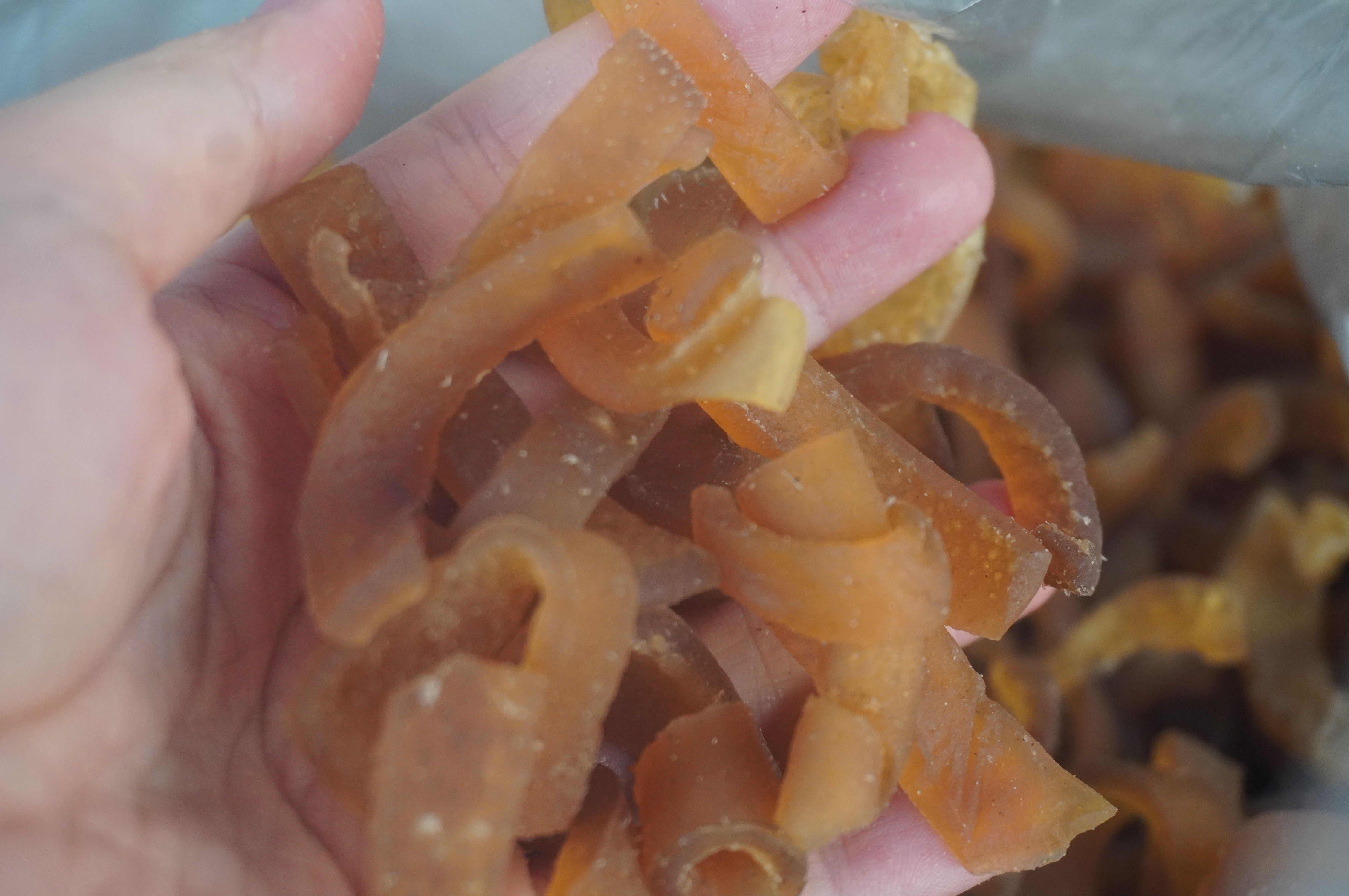 แคบหมูไร้มัน สูตรไทยใหญ่ ขนาด 50 กรัม อบในหม้อไร้น้ำมันได้ แคบหมูไร้มัน แคบหมูปรุงรส (ชนิดแห้ง ยังไม่ได้ทอด) อร่อยถูกปาก ยังไม่ได้ทอด แคบหมูไร้มันกึ่งสำเร็จรูป Pork rind, Pork crackling สูตรเด็ดไม่ซ้ำใคร