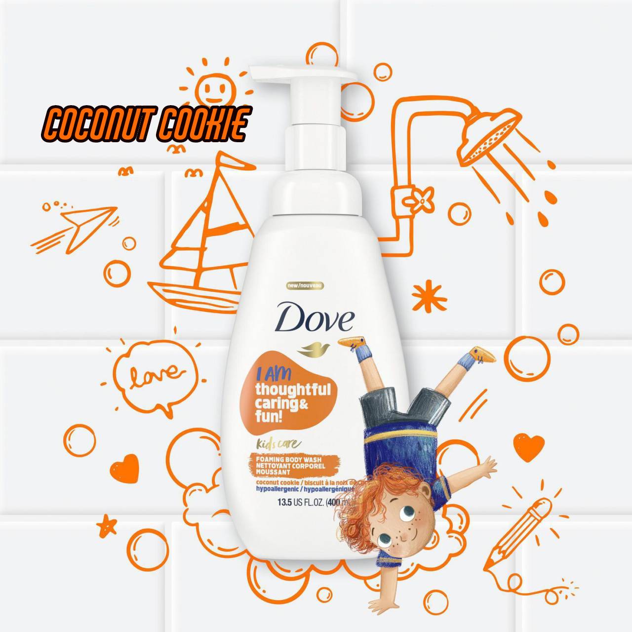 Dove Kids Care Foaming Body Wash วาไรตี้แพ็ค (13.5 fl. oz, 3 pk.) ราคา 1,250.- บาท