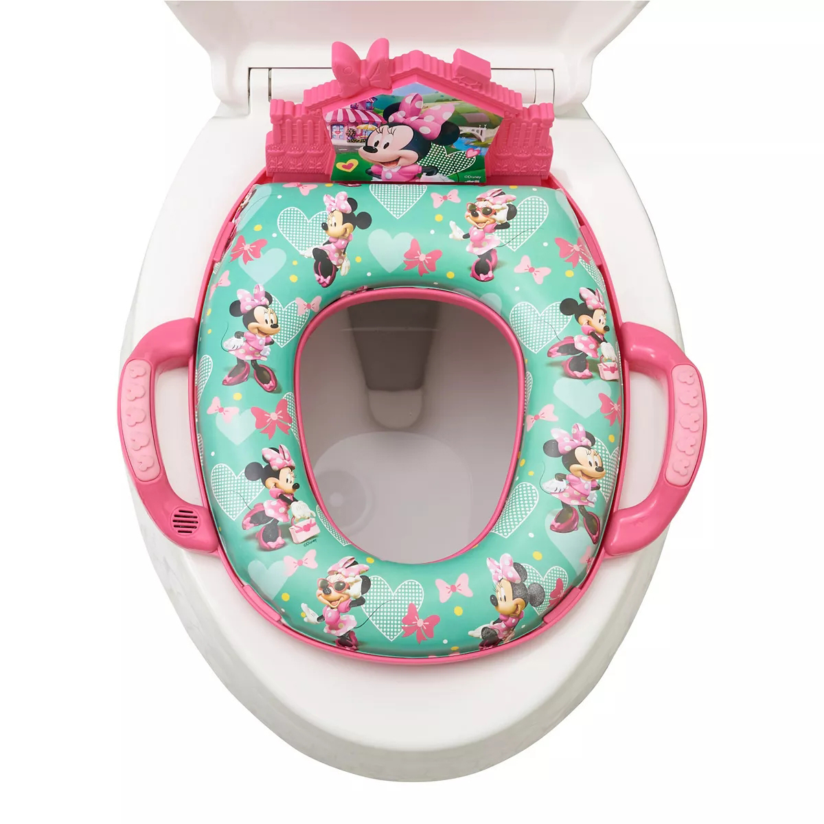 เบาะรองชักโครกเด็ก Disney's Minnie Mouse "Sweet Chic" Deluxe Soft Potty Seat with Sound ราคา 1,1900 บาท