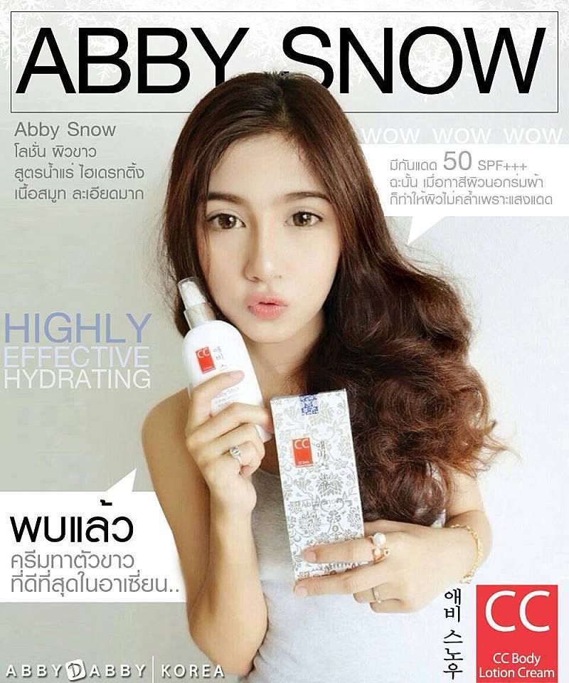 Abby Snow CC Body Lotion Cream Whitening SPF50 PA+++