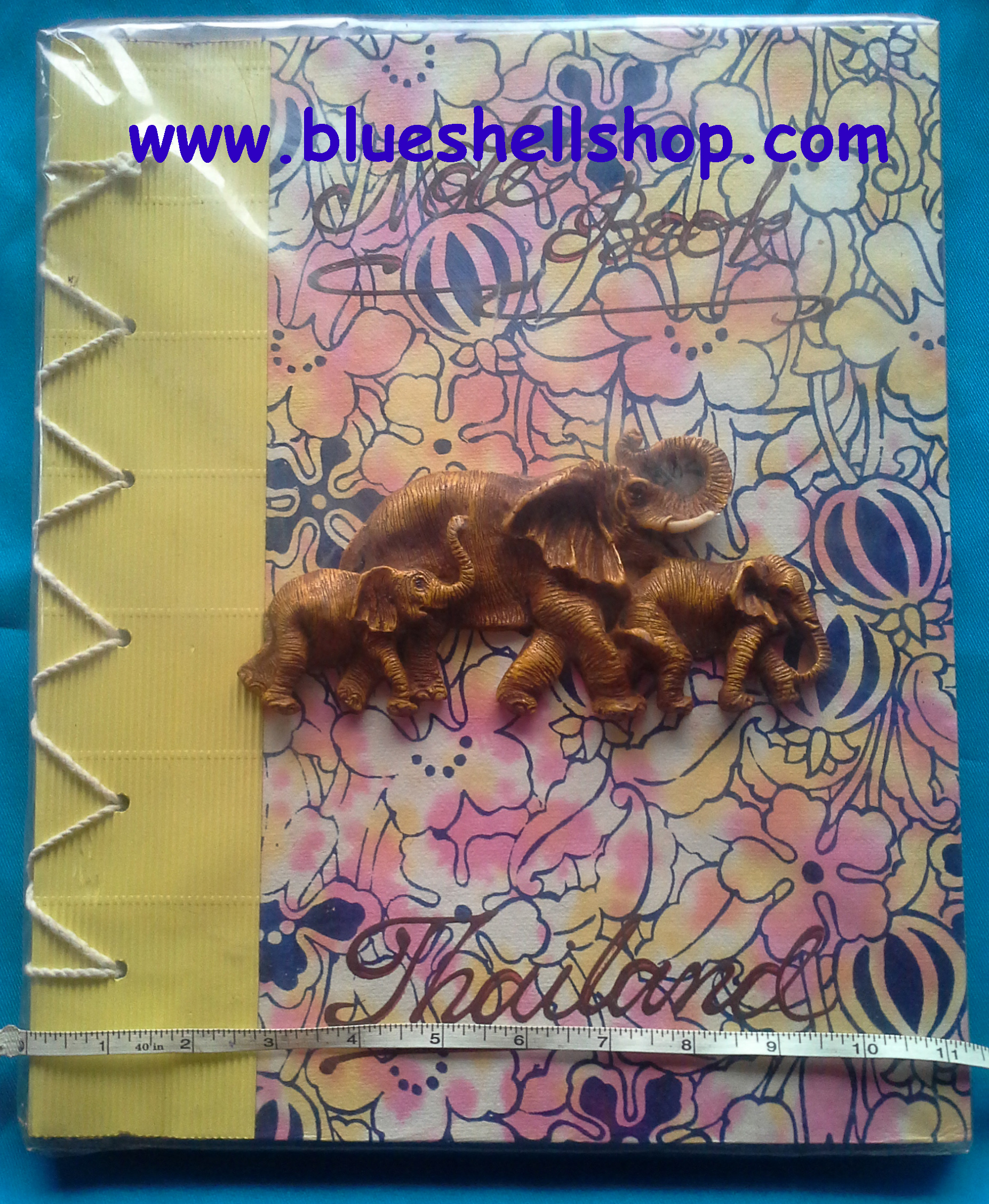 โน้ตบุ๊คเล่มใหญ่ ติดเรซิ่นช้าง ส่งฟรี