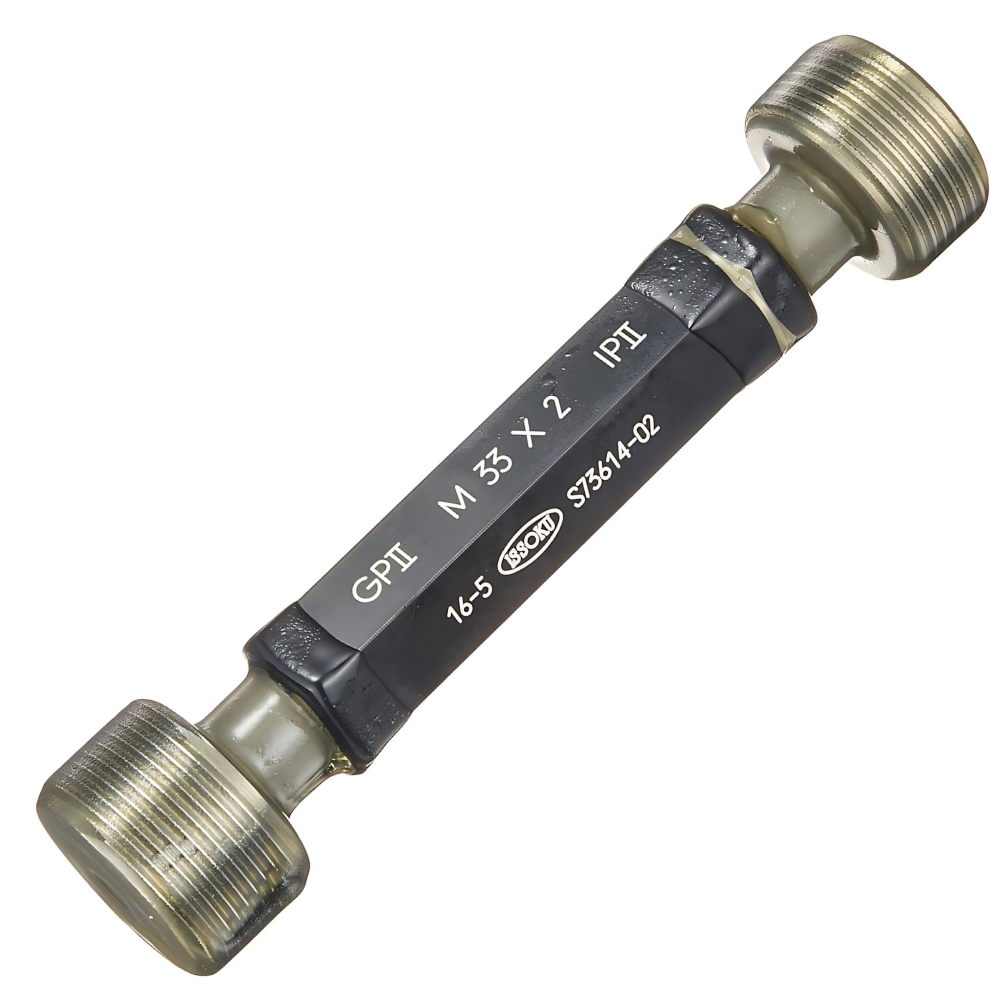 Issoku รหัสสินค้า M33P3.5-GPWP2 เกจวัดเกลียวในสำหรับกระบวนการผลิตมาตรฐานญี่ปุ่น,Thread plug gauge,taperlock type,M33.0x3.5-GPWP2,(JIS Class-2 for Machining,metric type),Go-No/Go set