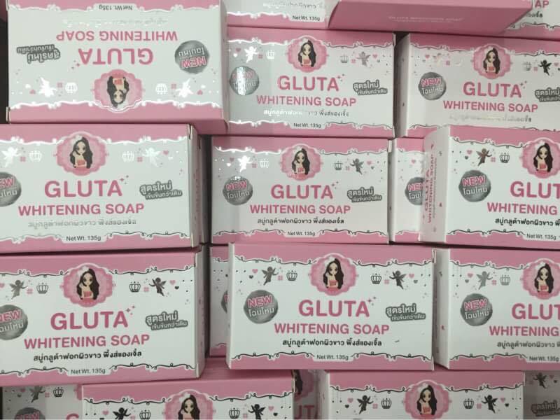 สบู่พิงค์แองเจิ้ล กลูต้าไวน์เทนนิ่ง โซพ (Gluta Whitening Soap by Pink Angel)