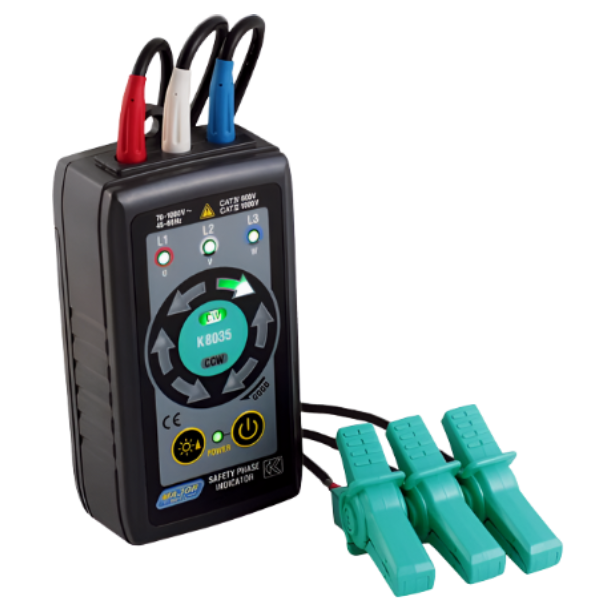 Kyoritsu รุ่น 8035 เครื่องวัดลำดับเฟสไฟฟ้า3เฟสแบบไม่สัมผัส,Non-contact safety phase indicator,70～1000VAC