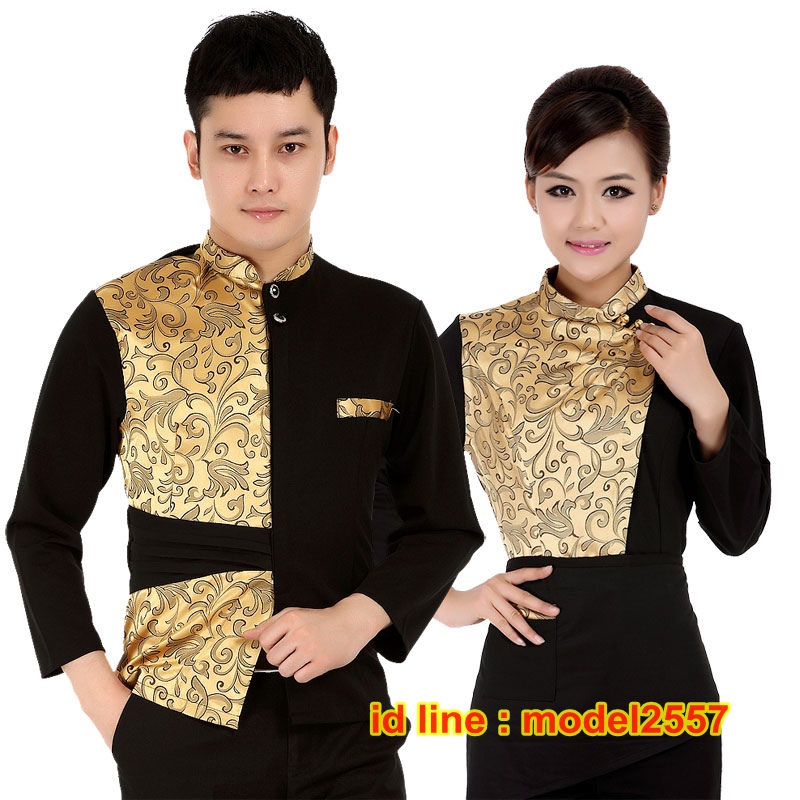 F6103003 เสื้อพนักงานต้อนรับ เสื้อพนักงานเสริฟ เสื้อพนักงานโรงแรม เสื้อพนักงานร้านอาหาร เสื้อพนักงานซุปเปอร์มาร์เก็ต เสื้อพนักงานร้านกาแฟ F6103003 ตัว