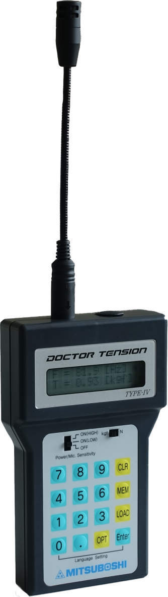 Mitsuboshi รหัส DRT-4 เครื่องวัดความตึงสายพาน,Sonic belt tension meter doctor tension,measuring frequency:10.0~999(Hz.)