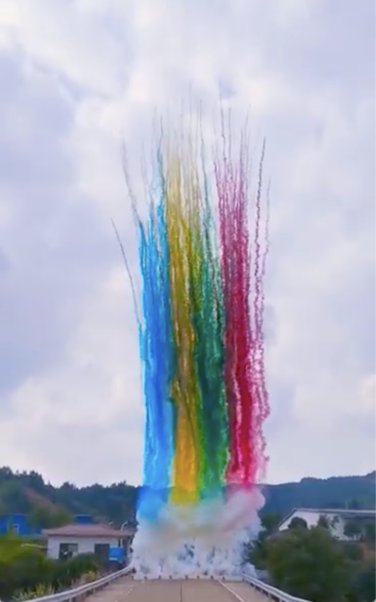 Color smoke cake with whistling (SET 6 Colors)