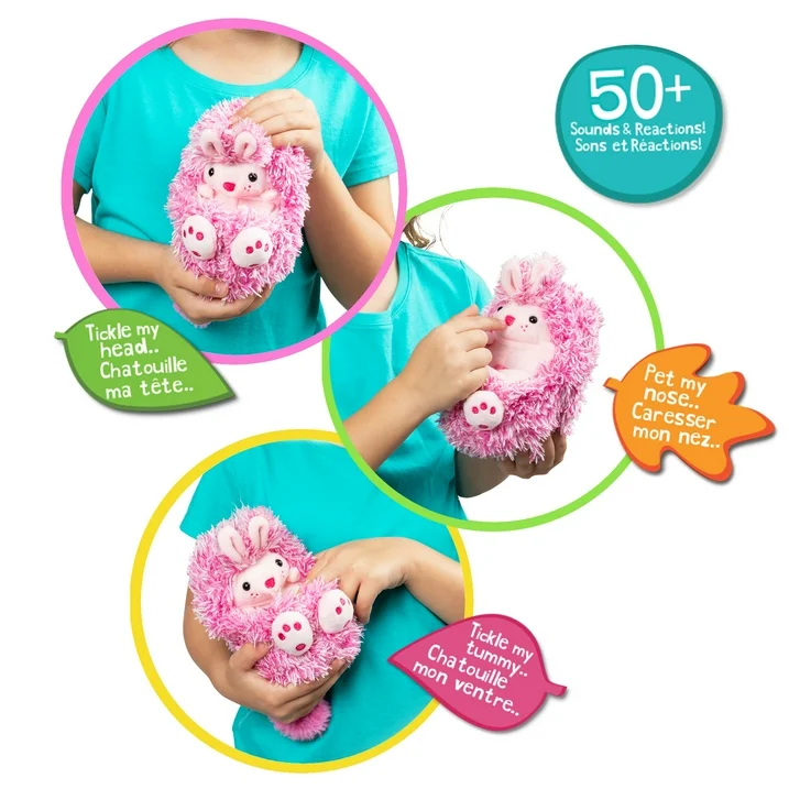 นำเข้า USA Curlimals Higgle the Hedgehog - โต้ตอบ, เคลื่อนไหว, พูดคุย,ตุ๊กตาเม่น สัตว์เลี้ยงของเล่นหัวเราะคิกคัก, กว่า 50 เสียง, 5 นิ้ว เหมาะสําหรับเด็กอายุ 3+ปี ราคา 1,490 บาท