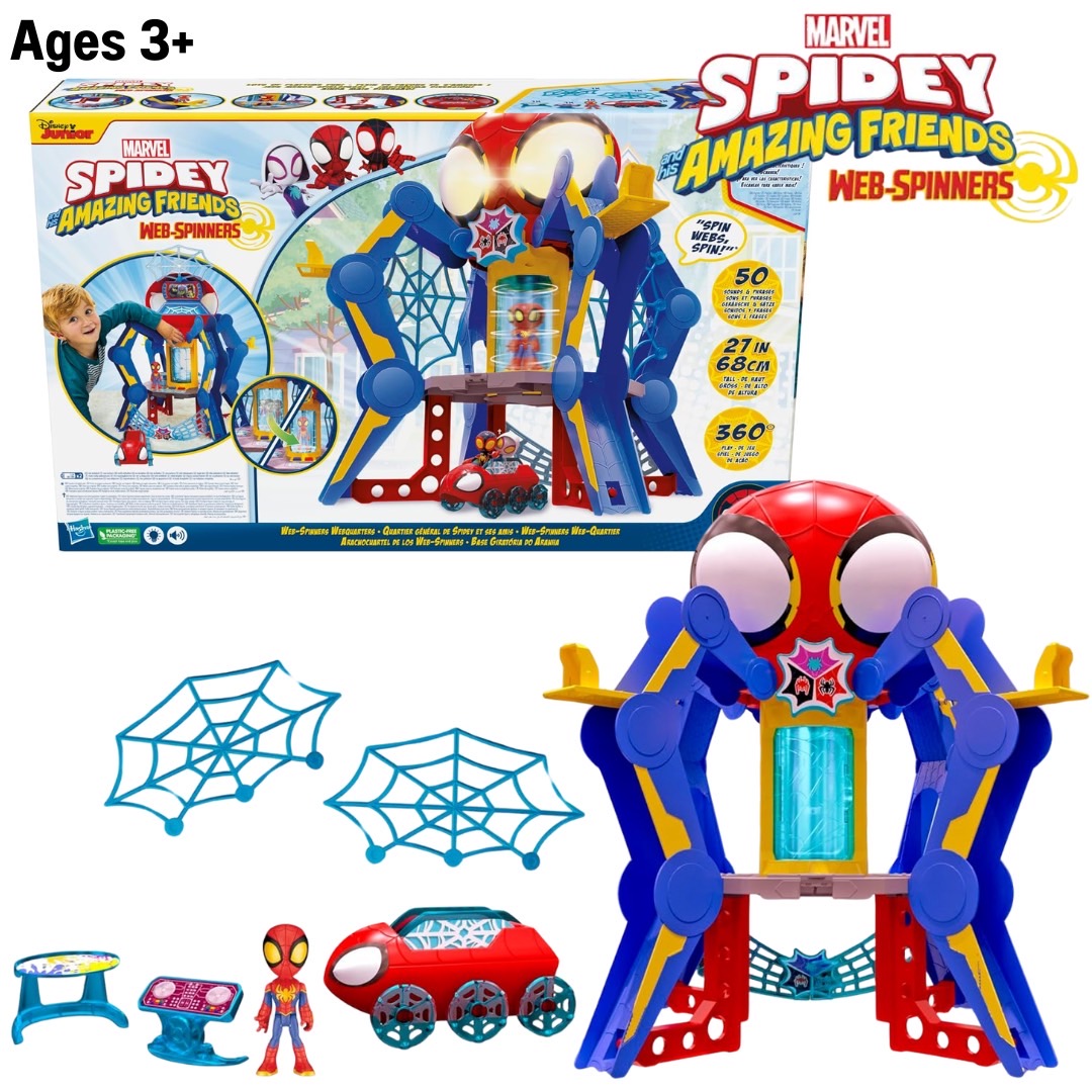 นำเข้า 🇺🇸 🕸️ Spidey and His Amazing Friends Web-Quarters Playset-แหล่งรวมความสนุกของเหล่าฮีโร่ตัวจิ๋ว ราคา 6,990 บาท