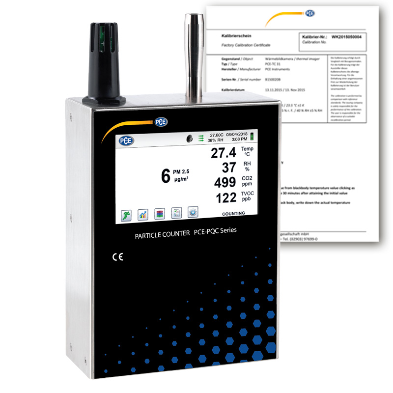 PCE รุ่นPQC-35EU Incl. Calibration Certificate เครื่องวัดคุณภาพอากาศAir Quality Meter