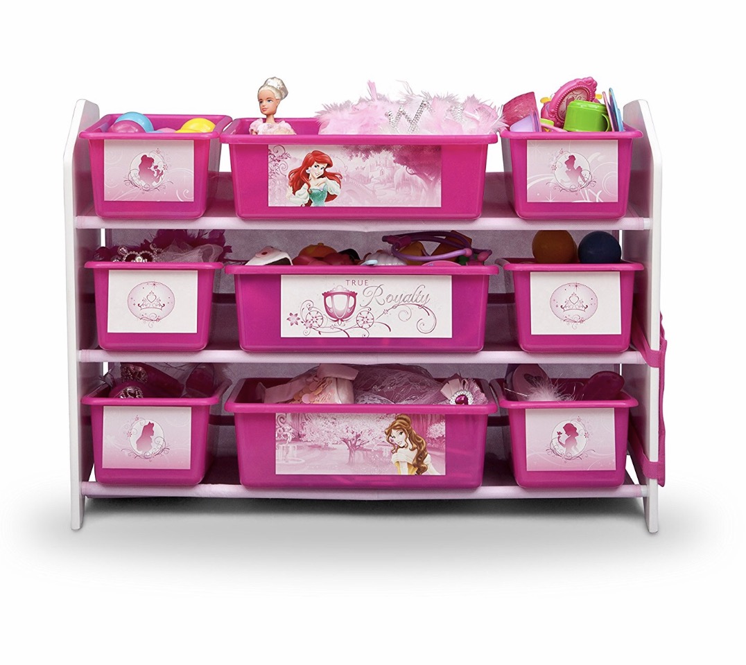 Delta Children Disney Princess Deluxe 9 Bin Plastic Organizer ชั้นเก็บของเด็กแบบกล่องพลาสติก 9 ช่อง หรูหรา ขนาดใหญ่ ลายเจ้าหญิงดิสนีย์ ลิขสิทธิ์แท้จากอเมริกา ราคา 3990 บาท