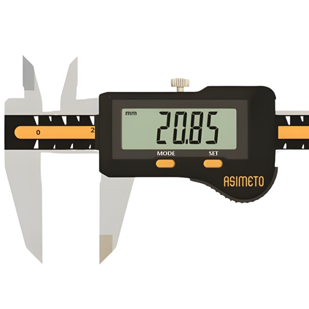 Asimeto รหัส 301-12-0 เครื่องวัดคาลิเปอร์ดิจิตอลแบบกันฝุ่นและน้ำ,IP67 Digital Calipers,Inch/Metric conversion,0～12" ± .0015" 0～300mm ± 0.03mm
