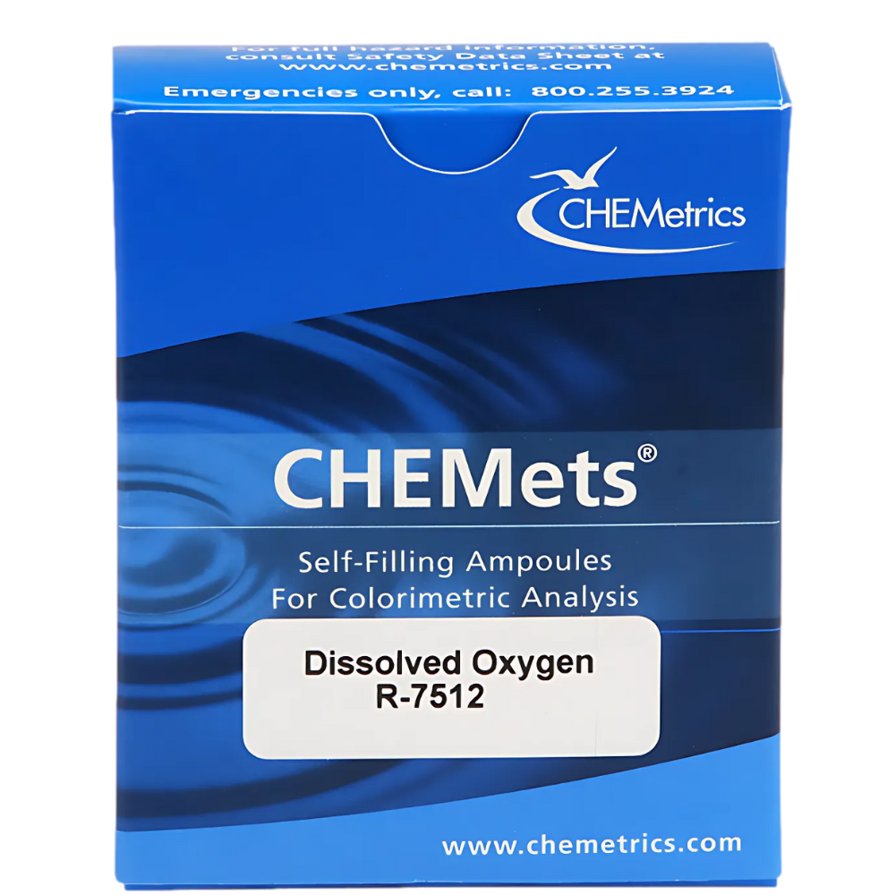 Chemetrics รหัส R-7512 หลอดบรรจุชุดทดสอบออกซิเจนละลายในน้ำแบบรีฟีล,Water quality test kits Dissolved Oxygen ampoules refill,meas.range:1～12ppm