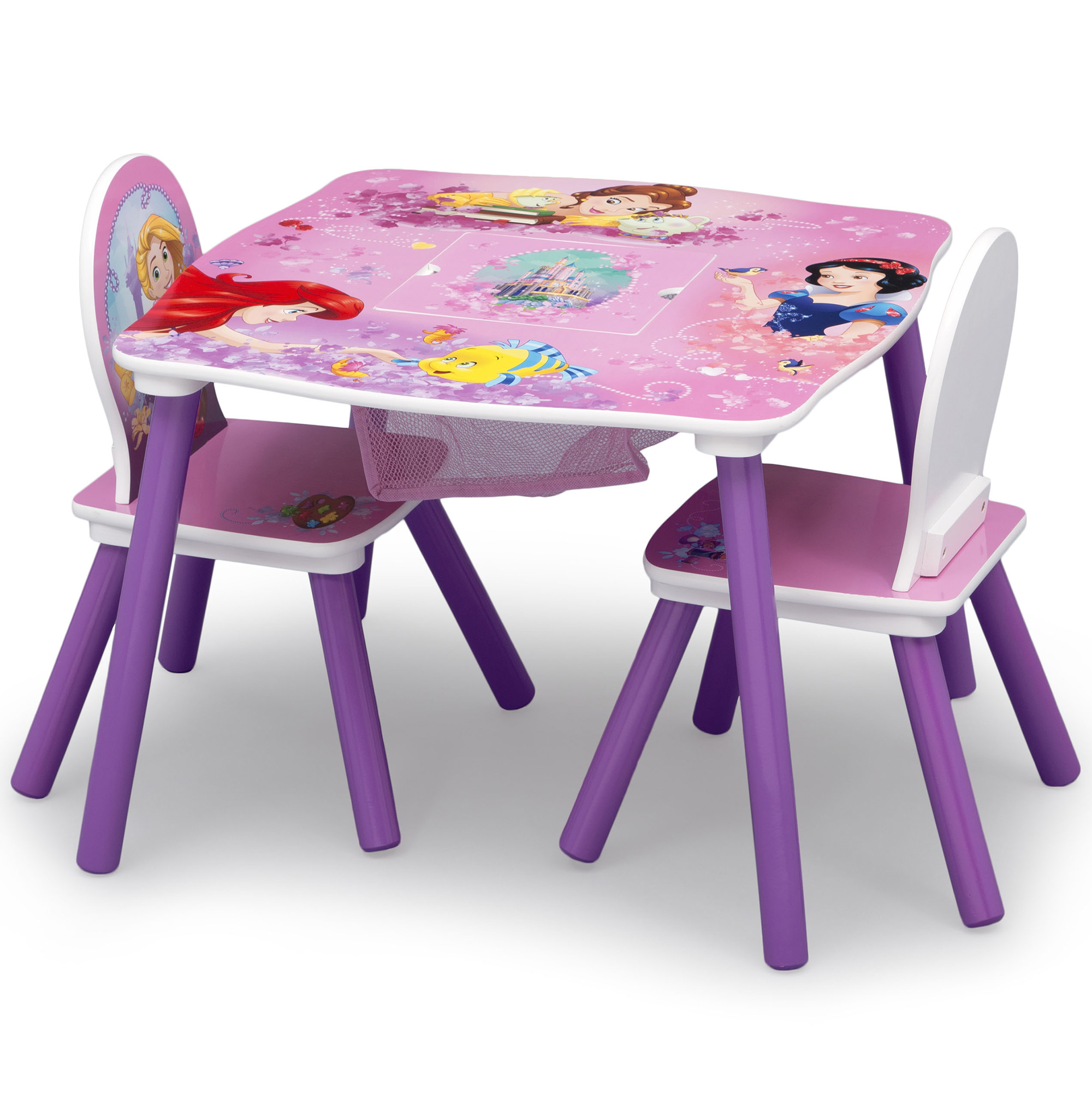 ชุดโต๊ะ เก้าอี้ไม้เด็ก ลายเจ้าหญิงดิสนี่ย์ Delta Children - Disney Prince Wood Kids Table and Chair Set With Storage ลิขสิทธิ์แท้ นำเข้าอเมริกา ราคา