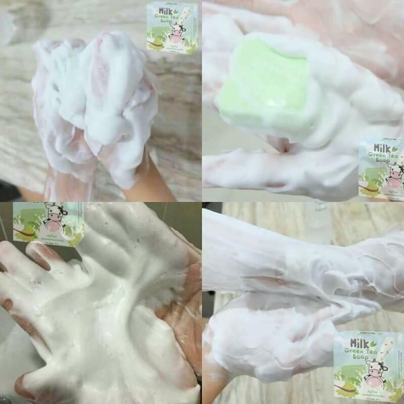 สบู่น้ำนมชาเขียว (Milk Green Tea Soap)