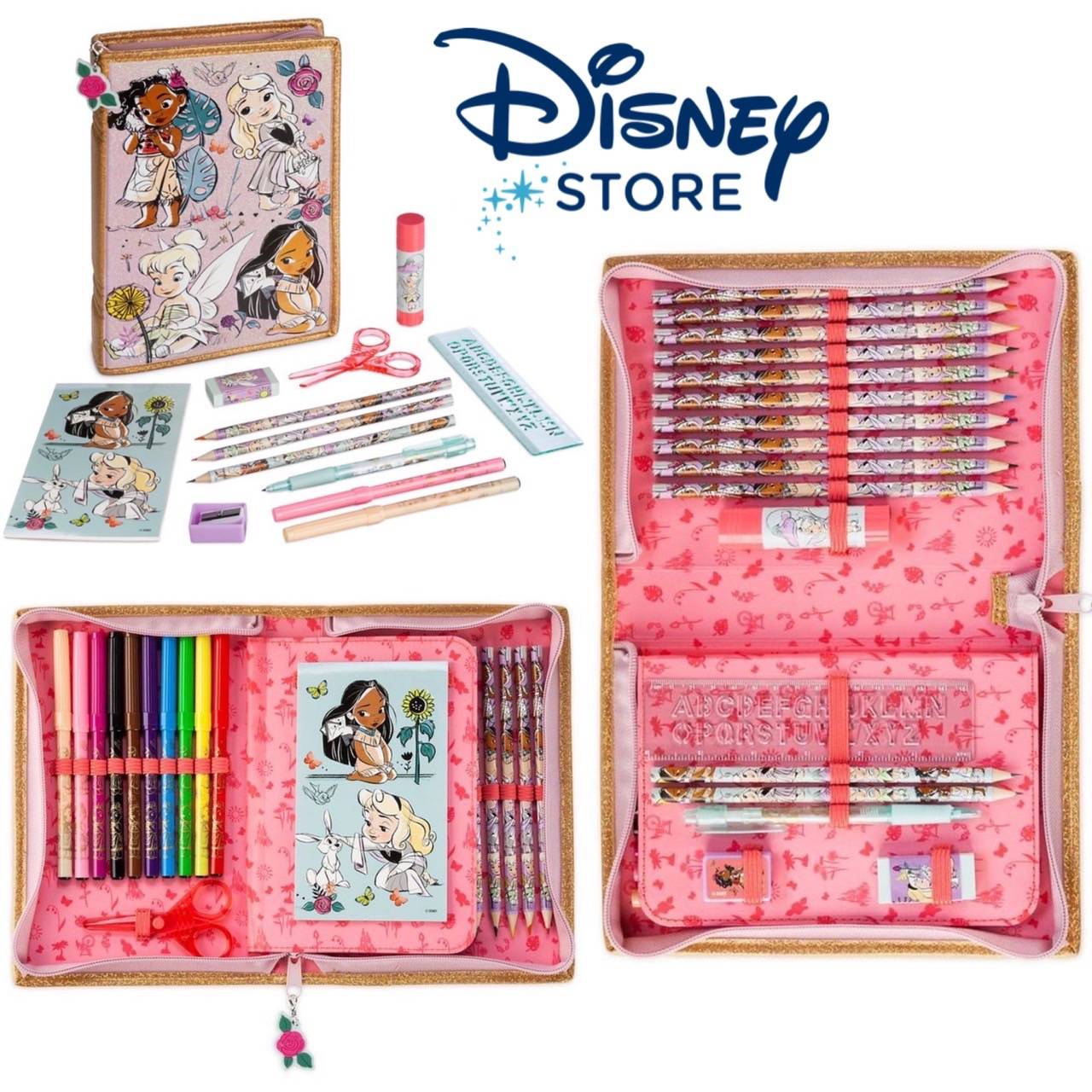 กระเป๋าเครื่องเขียน Disney Store พร้อมส่งจาก ShopDisney USA Disney ZipUp Stationery Kit "ลิขสิทธิ์แท้" ราคา 690- บาท