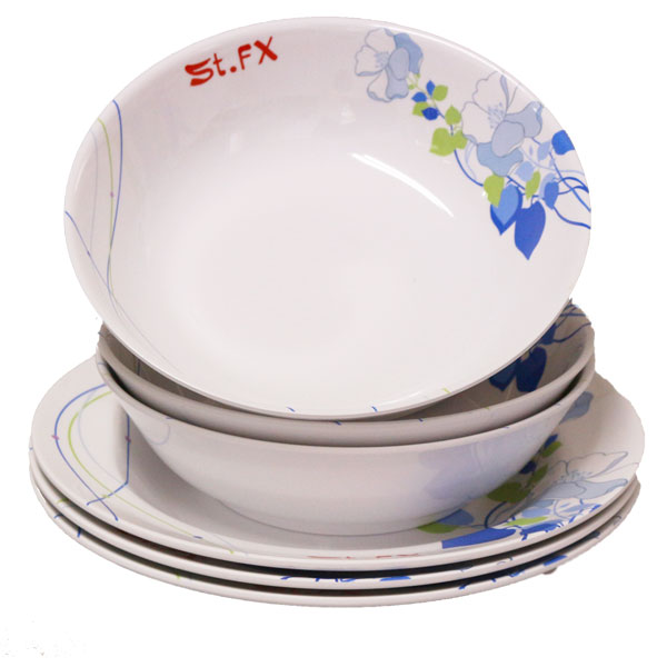 จาน ชาม เมลามีน โรงเรียนเซนต์ฟรังซีสเซเวียร์ เมืองทอง