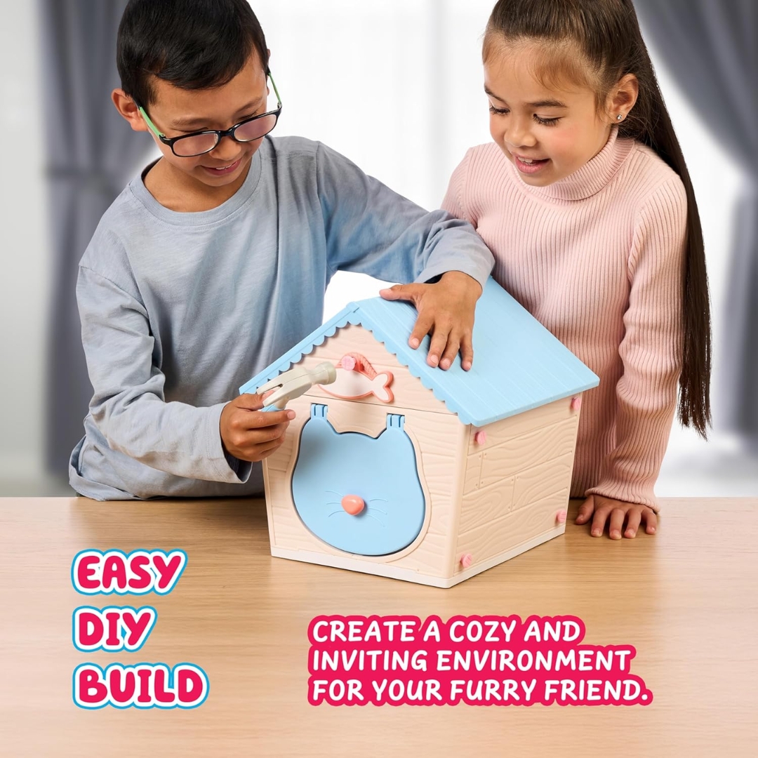 นำเข้า 🇺🇸😻🙋♀️ Little Live Pets Interactive Cat Hutch ชุดบ้านพร้อมตุ๊กตาแมวที่โต้ตอบได้เหมือนจริง! น้องเหมียวตัวนี้มี เสียงและปฏิกิริยามากกว่า 25 แบบ 🎶