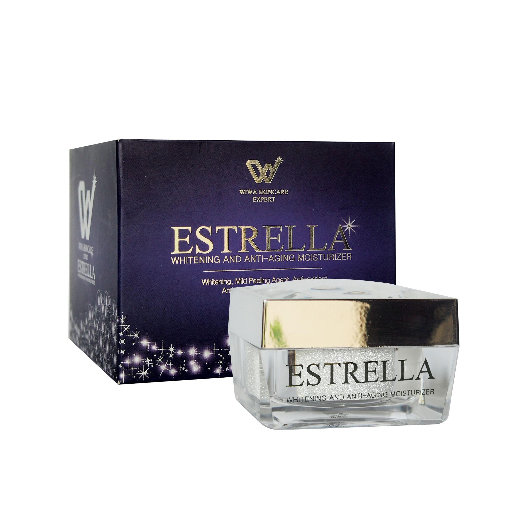 เอสเทรลล่า หน้าสวย กระจ่างใส ไร้จุดด่างดำ (Estrella Whitening and Anti-aging Moisturizer by Wiwa Skincare Expert)