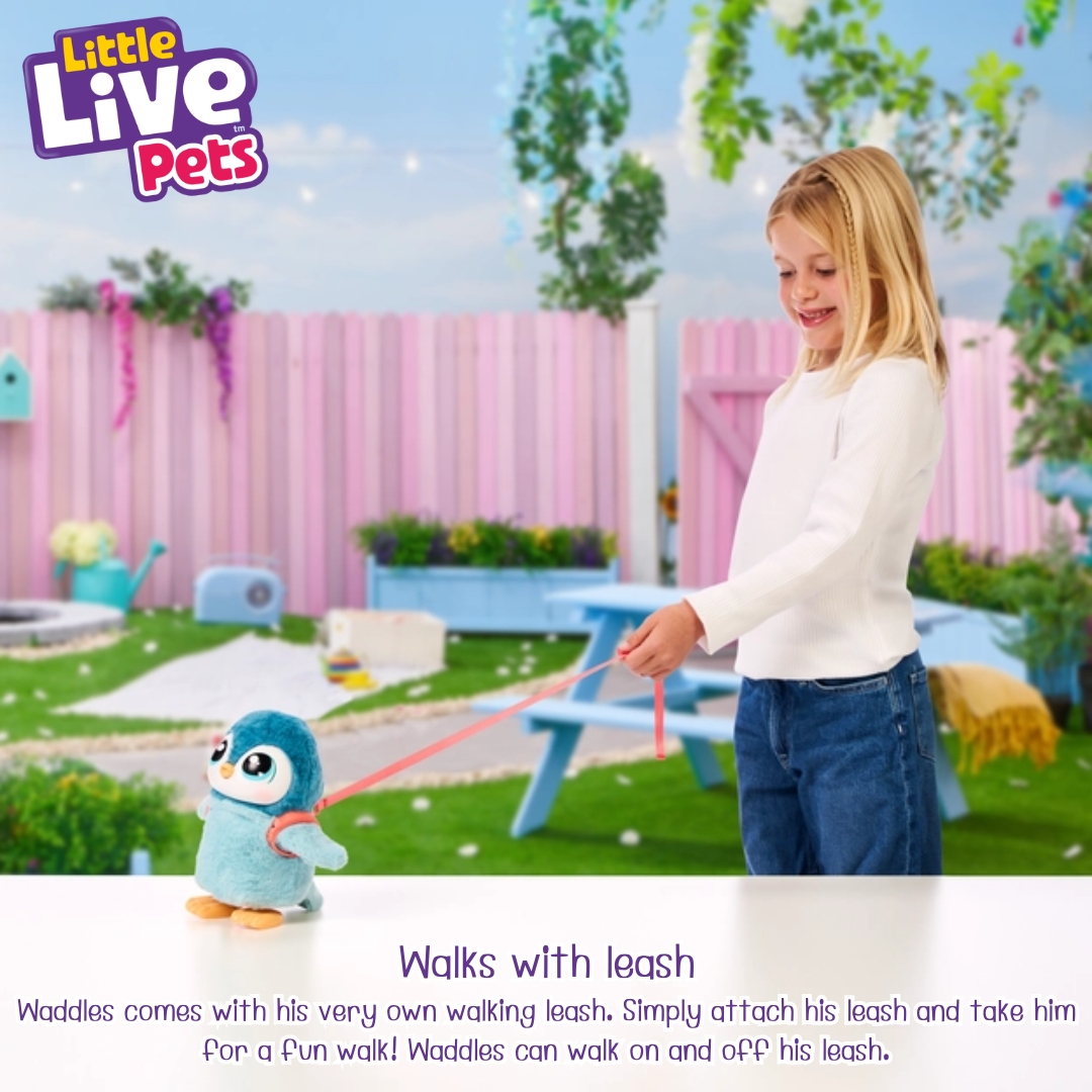 นำเข้า 🇺🇸 💖🐧เพนกวินตัวโปรดสุดน่ารัก Little Live Pets Walking Penguin My Pet Waddlesชีวิตชีวาด้วย เสียงและปฏิกิริยาโต้ตอบกว่า 25 แบบ