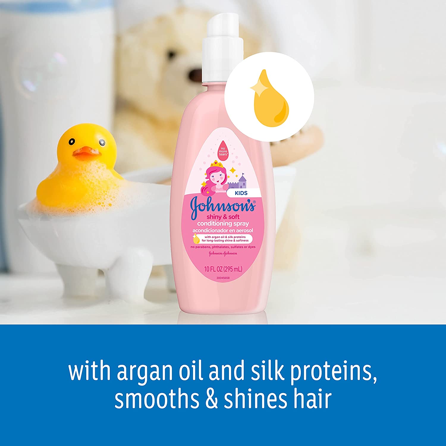 Johnson's Baby, Kids, Shiny Soft, Conditioning Spray, For Curly Hair (295 ml) ราคา 390 บาท